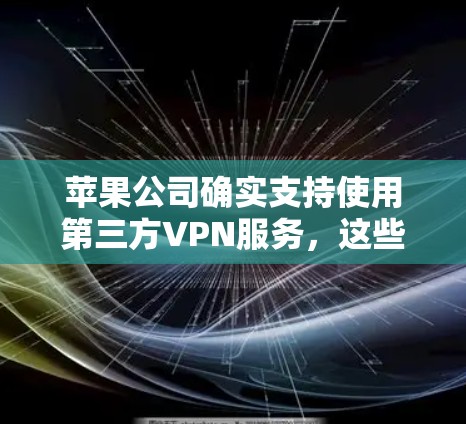 苹果公司确实支持使用第三方VPN服务，这些服务通常与苹果设备的某些功能兼容。以下是苹果公司使用的一些VPN