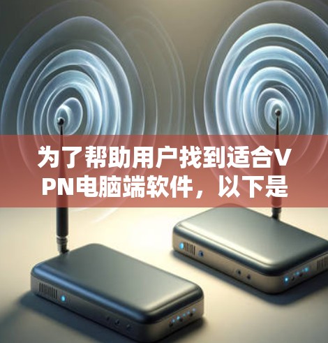 为了帮助用户找到适合VPN电脑端软件，以下是详细的推荐列表，每个软件都包括其特点和适合的情况