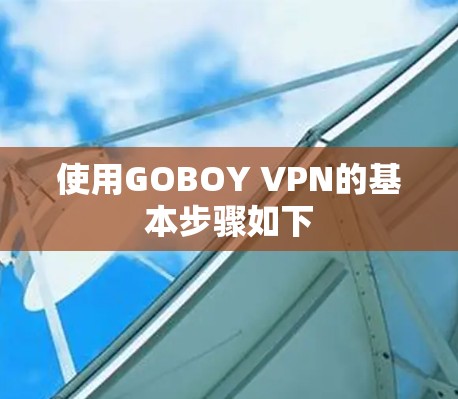 使用GOBOY VPN的基本步骤如下