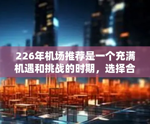 226年机场推荐是一个充满机遇和挑战的时期，选择合适的机场将影响你的未来发展。以下是一些226年机场推荐，涵盖交通、资源、就业、科研等方面