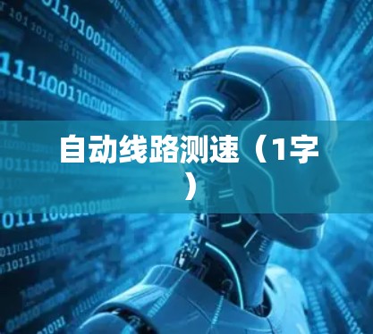 自动线路测速（1字）